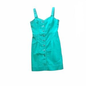 Gianni Bini Denim Mini Dress Green 1